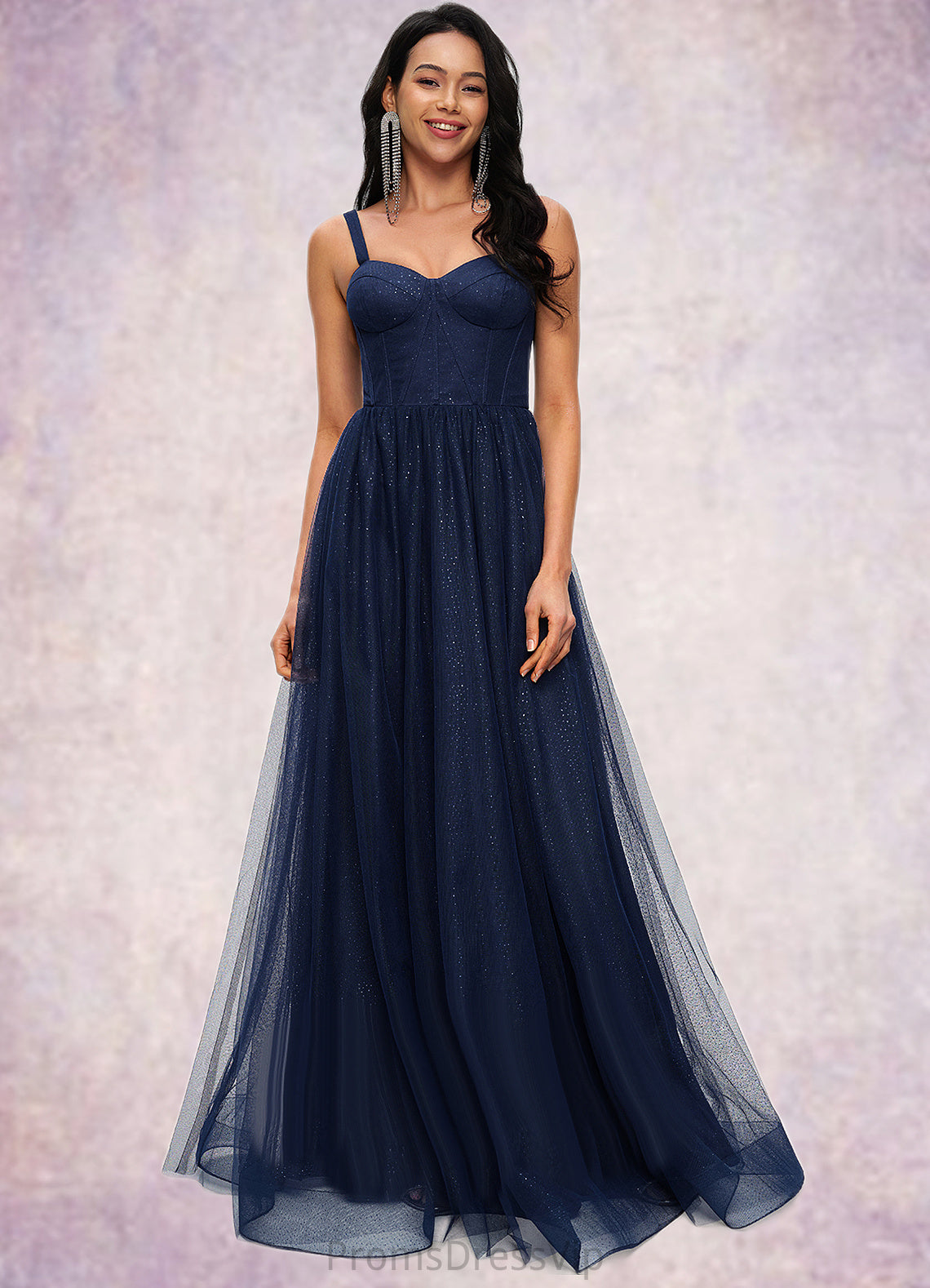 Hanna Ball-Gown/Princess Sweetheart Floor-Length Tulle Prom Dresses HLP0022198