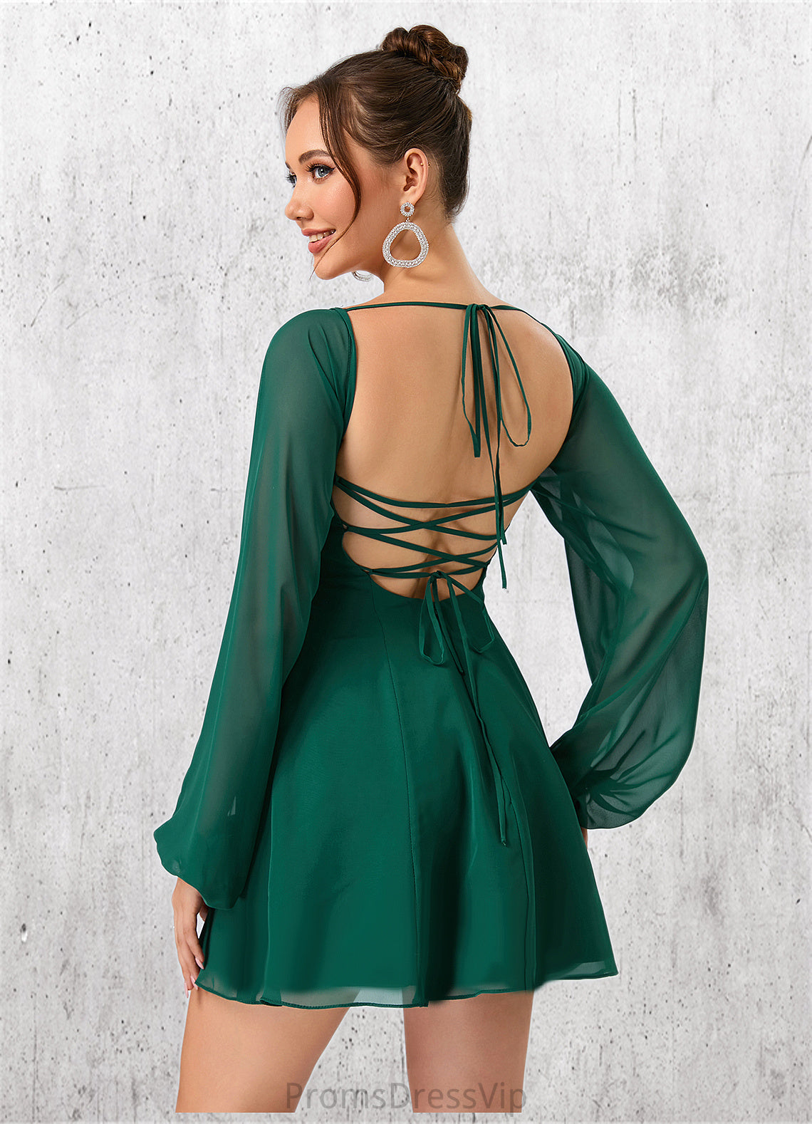 Sienna Square A-line Chiffon Dresses HLP0022549