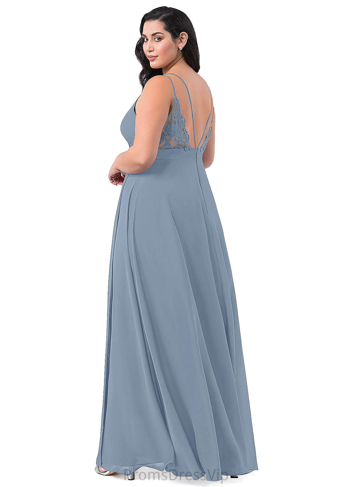 Jaelynn Sleeveless Floor Length A-Line/Princess Spaghetti Staps Natural Waist Bridesmaid Dresses