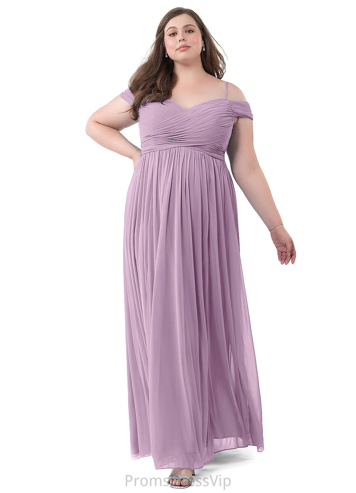 Keira Natural Waist Floor Length V-Neck A-Line/Princess Sleeveless Bridesmaid Dresses