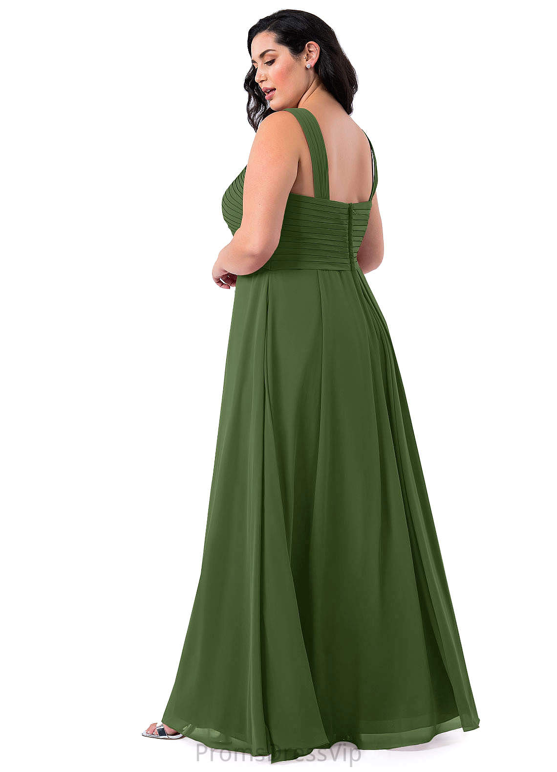 Natasha Floor Length Sleeveless Halter Natural Waist A-Line/Princess Bridesmaid Dresses