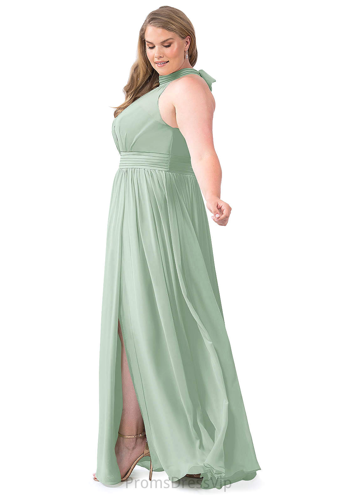 Paula A-Line/Princess Spaghetti Staps Floor Length Sleeveless Natural Waist Bridesmaid Dresses