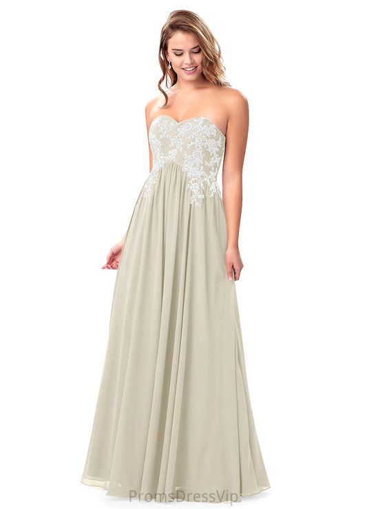 Lila Sleeveless Floor Length A-Line/Princess Natural Waist V-Neck Bridesmaid Dresses