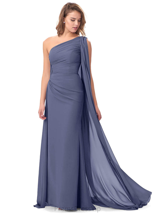 Eden Trumpet/Mermaid Sleeveless Spaghetti Staps Floor Length Natural Waist Bridesmaid Dresses