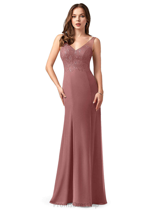 Carmen A-Line/Princess Natural Waist Sleeveless Floor Length Scoop Bridesmaid Dresses
