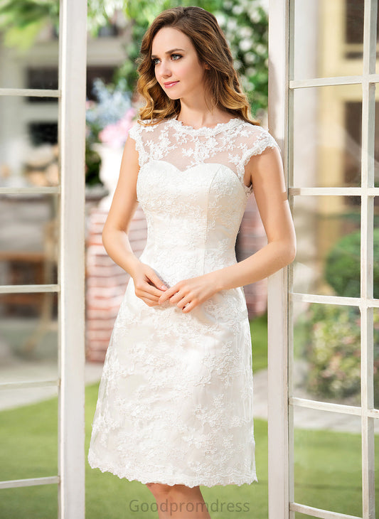 Paityn Knee-Length Scoop A-Line Neck Dress Wedding Dresses Lace Wedding