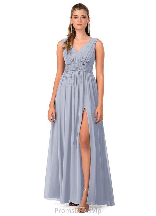 Mildred Spaghetti Staps Sleeveless A-Line/Princess Floor Length Natural Waist Bridesmaid Dresses