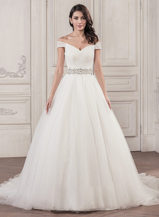 Cathedral Beading Wedding Dresses Dress Train Peggie Wedding With Ball-Gown/Princess Sequins Tulle