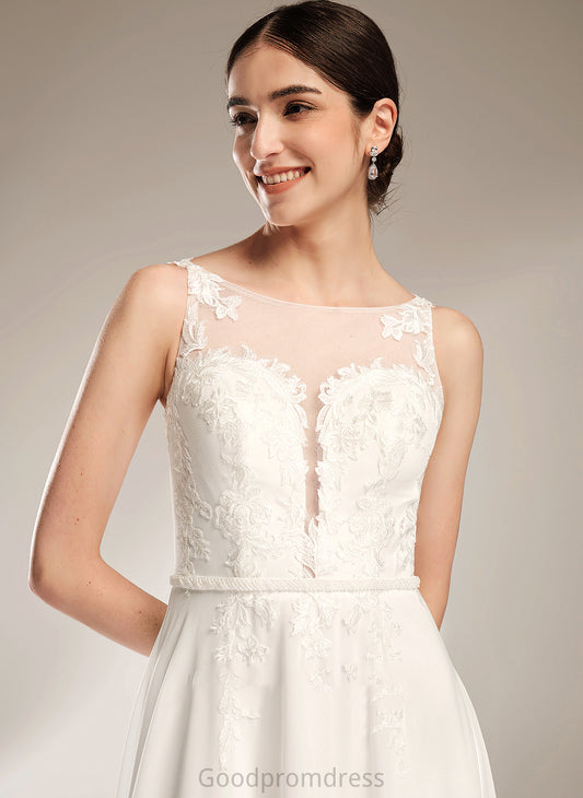 Zara Train Wedding Dress A-Line With Sweep Lace Sequins Illusion Wedding Dresses