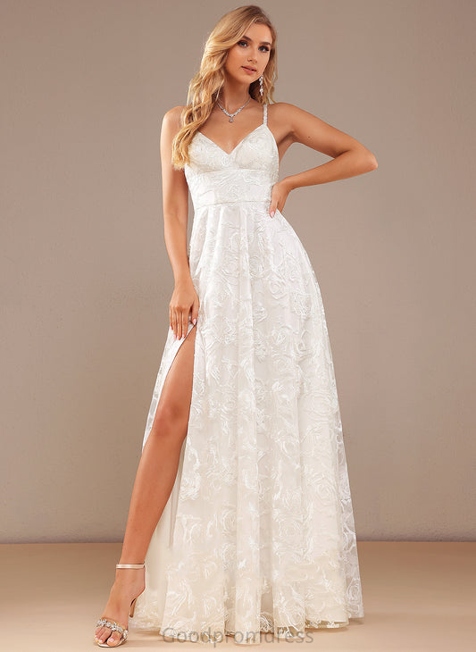 Floor-Length Wedding Dresses Wedding V-neck A-Line Lana Dress Lace