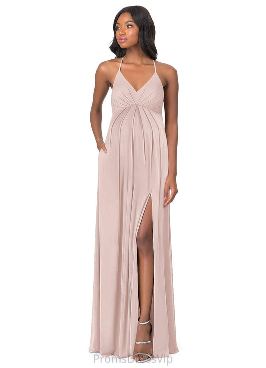 Allison Scoop Sleeveless Floor Length A-Line/Princess Natural Waist Bridesmaid Dresses