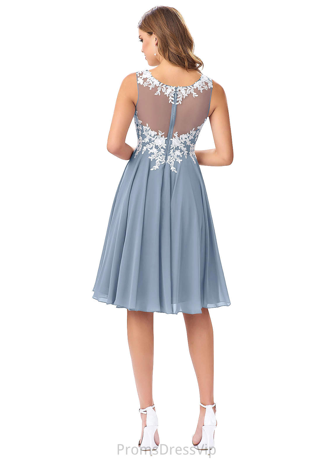 Julianne Scoop A-Line/Princess Natural Waist Floor Length Sleeveless Bridesmaid Dresses