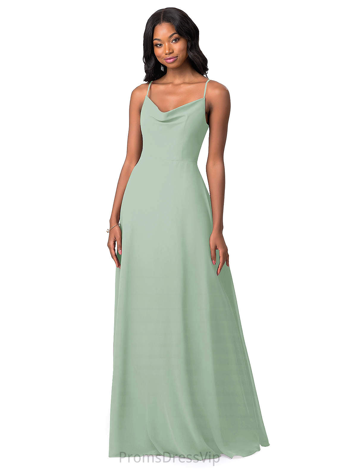 Taryn Sleeveless Floor Length Natural Waist V-Neck A-Line/Princess Bridesmaid Dresses