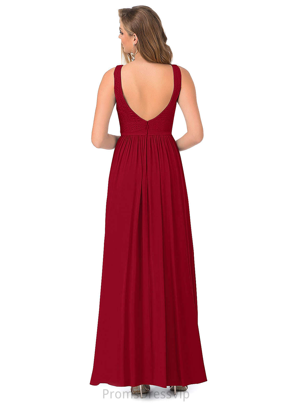 Jane Sleeveless Spaghetti Staps A-Line/Princess Floor Length Natural Waist Bridesmaid Dresses