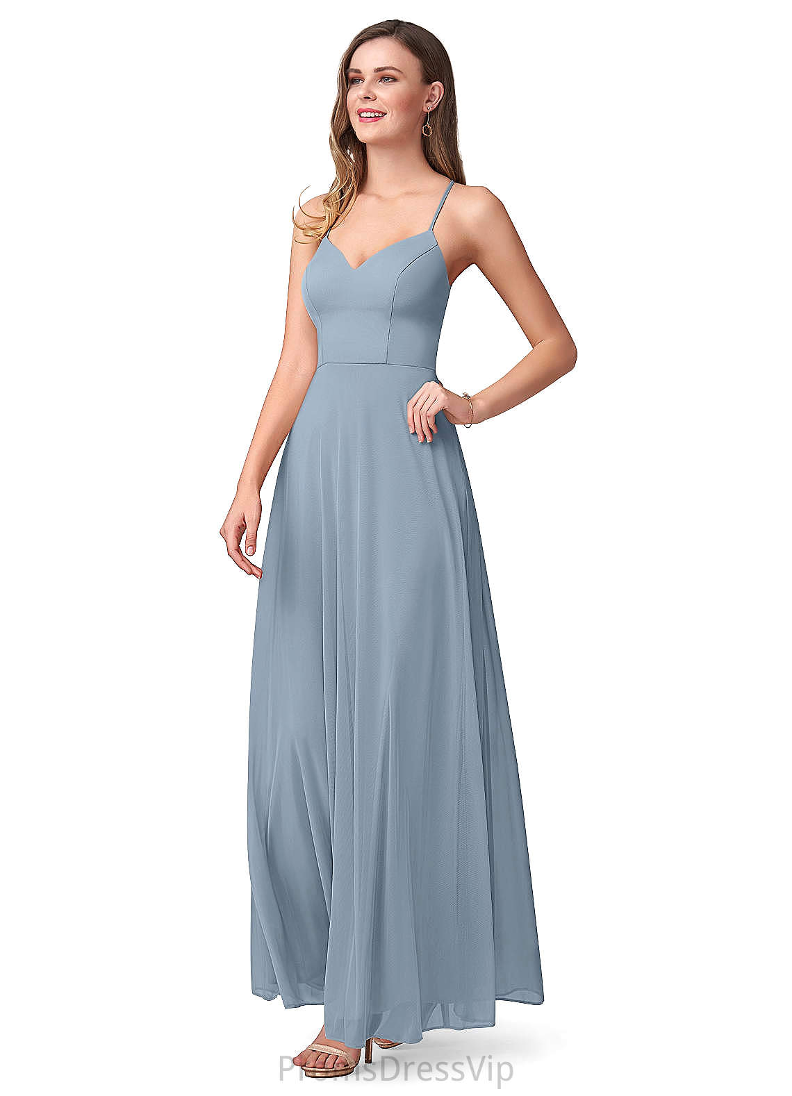 Judy One Shoulder Natural Waist Sleeveless A-Line/Princess Floor Length Bridesmaid Dresses