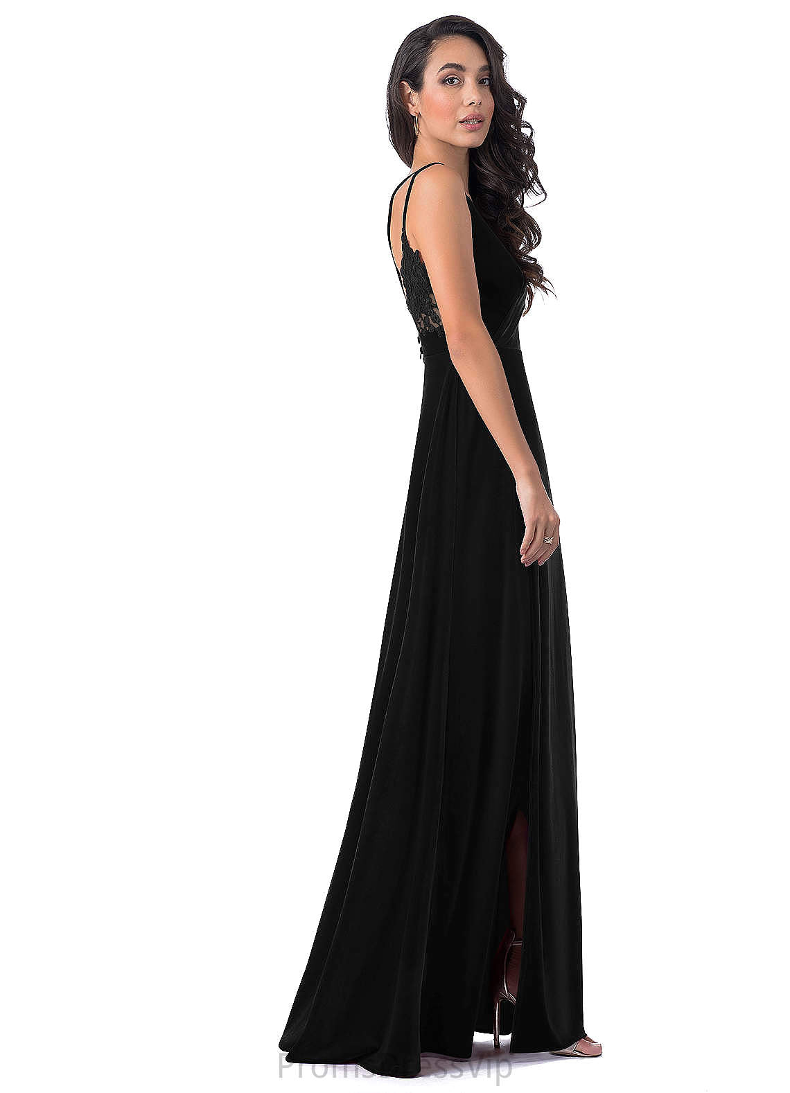 Aiyana Natural Waist Scoop Sleeveless Floor Length A-Line/Princess Bridesmaid Dresses