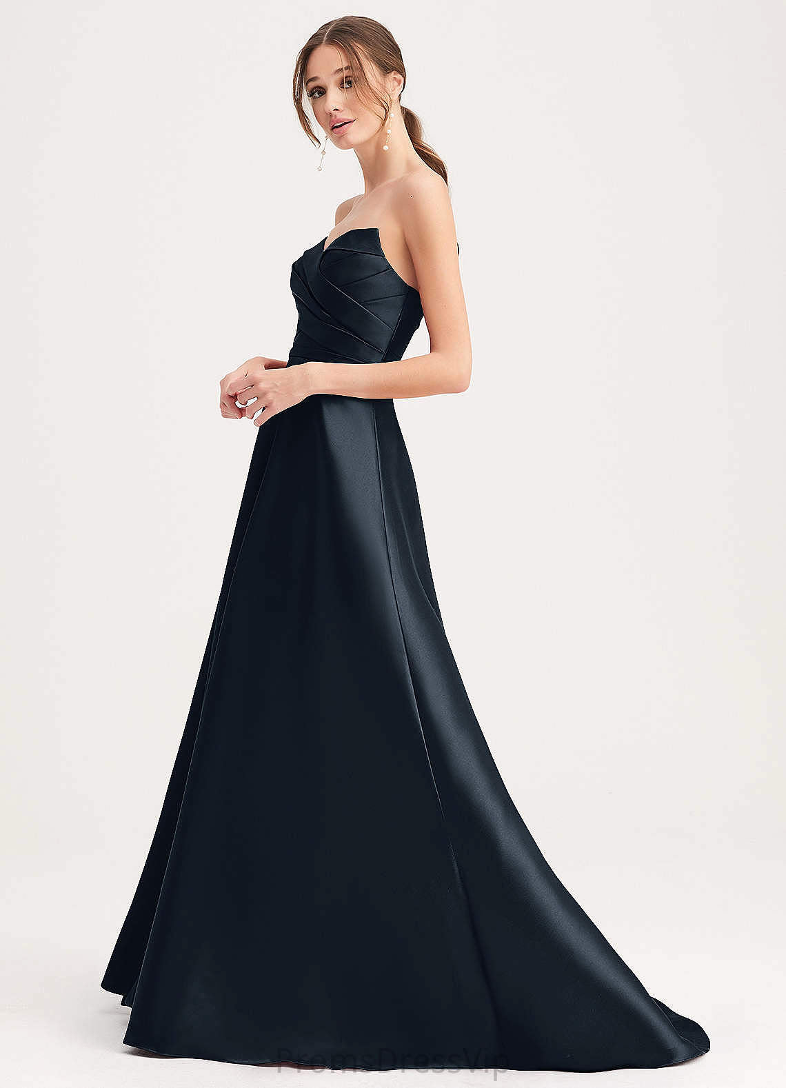 Riya A-Line/Princess Straps Natural Waist Floor Length Sleeveless Bridesmaid Dresses