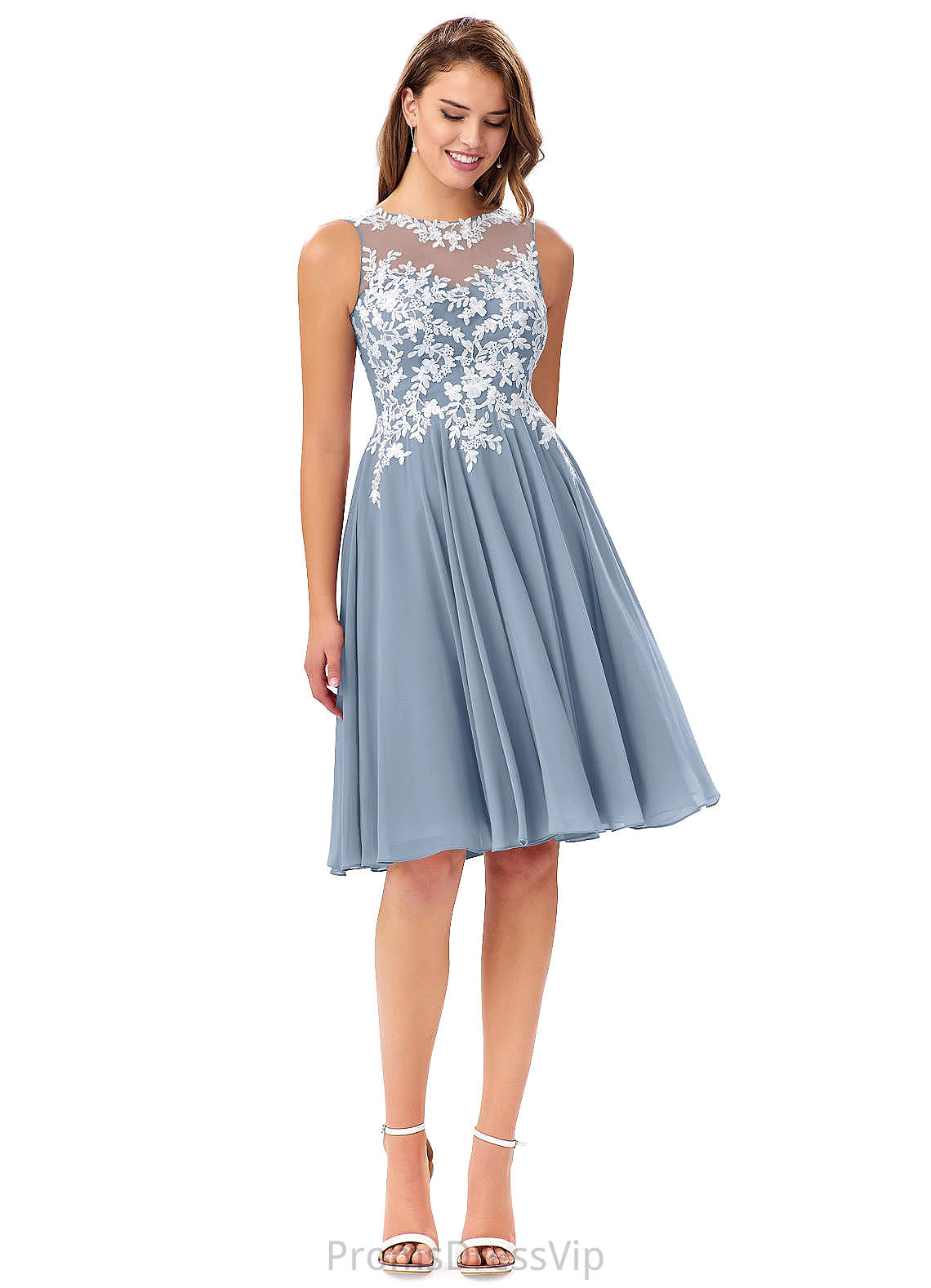 Julianne Scoop A-Line/Princess Natural Waist Floor Length Sleeveless Bridesmaid Dresses