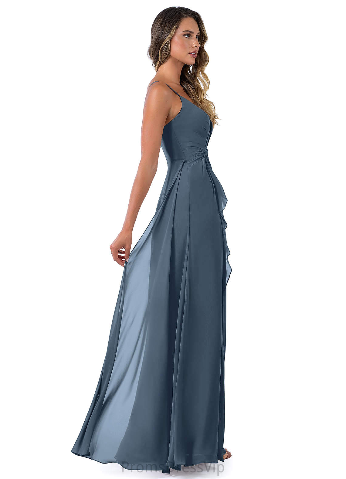Rebecca A-Line/Princess Floor Length V-Neck Short Sleeves Natural Waist Bridesmaid Dresses