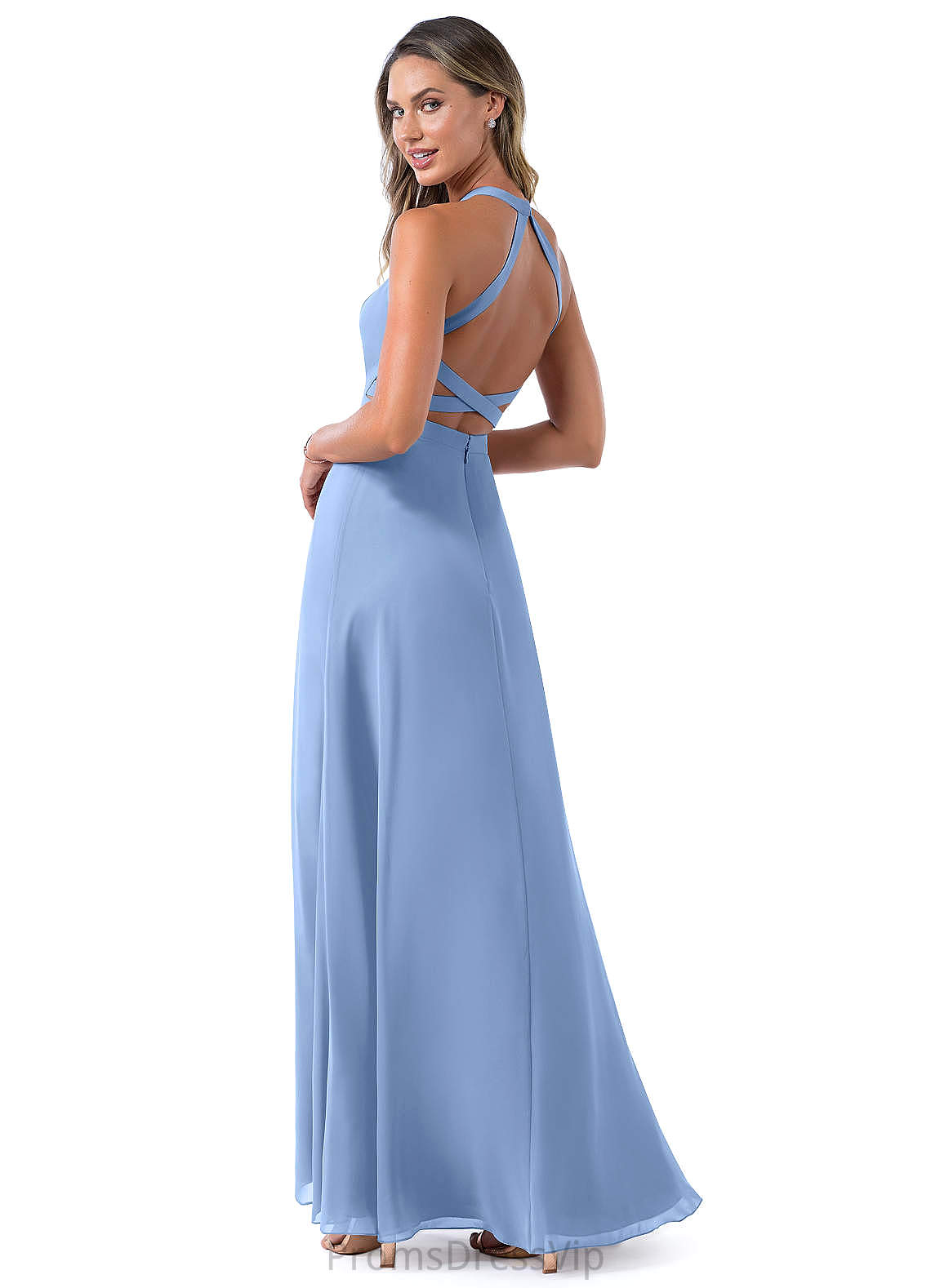 Maeve A-Line/Princess Floor Length Natural Waist Sleeveless Spaghetti Staps Bridesmaid Dresses