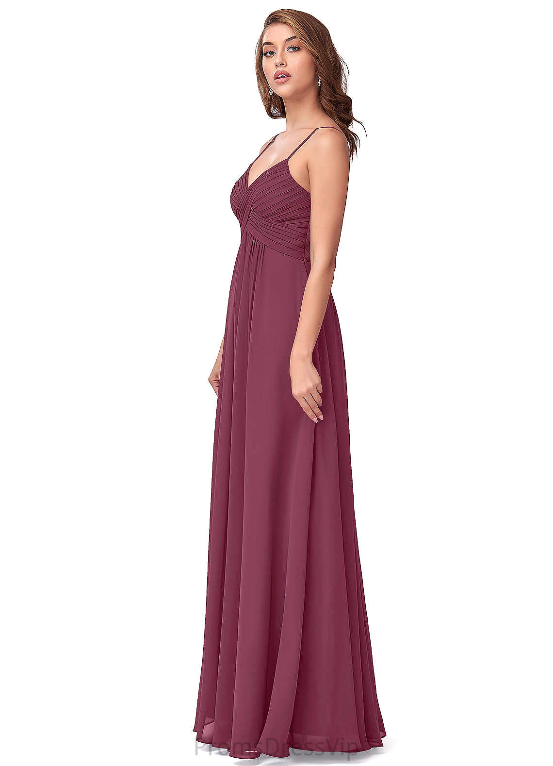 Amiyah High Low Natural Waist A-Line/Princess Sleeveless Scoop Bridesmaid Dresses