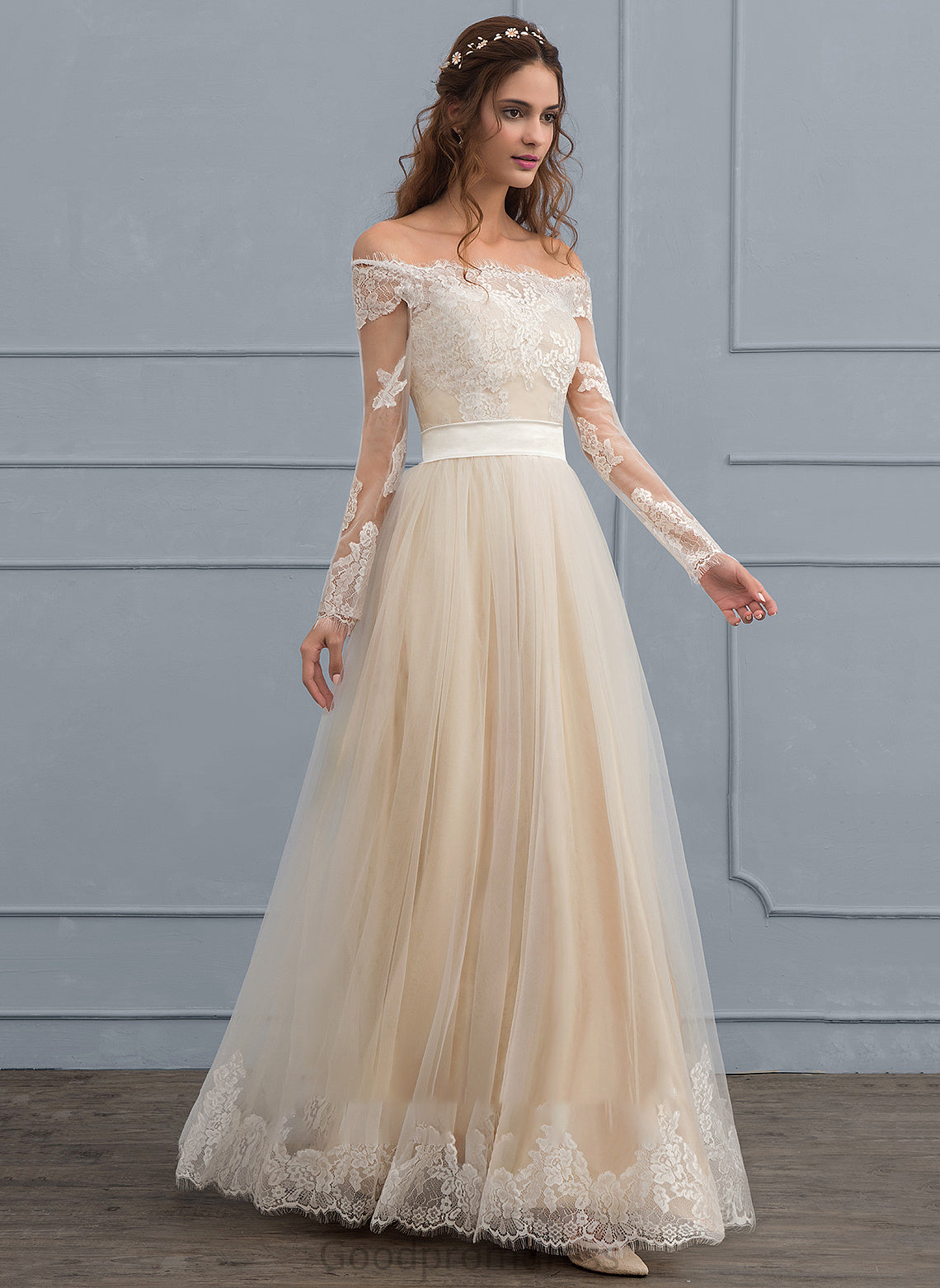 Lace A-Line Maeve Tulle Wedding Dresses Dress Wedding Floor-Length