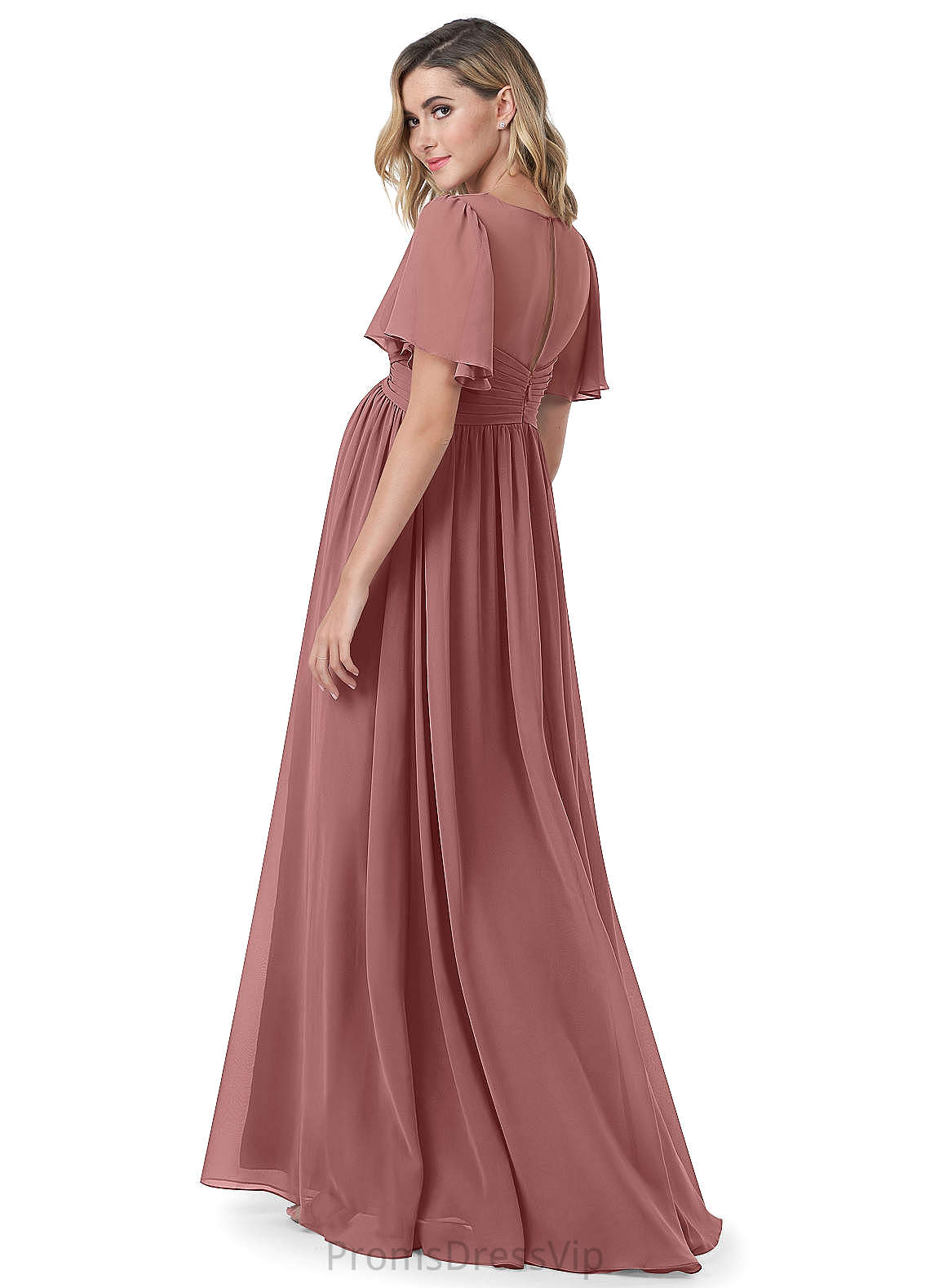 Cali Trumpet/Mermaid V-Neck Floor Length Natural Waist Sleeveless Bridesmaid Dresses