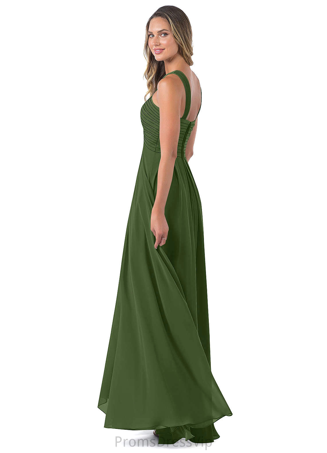 Natasha Floor Length Sleeveless Halter Natural Waist A-Line/Princess Bridesmaid Dresses
