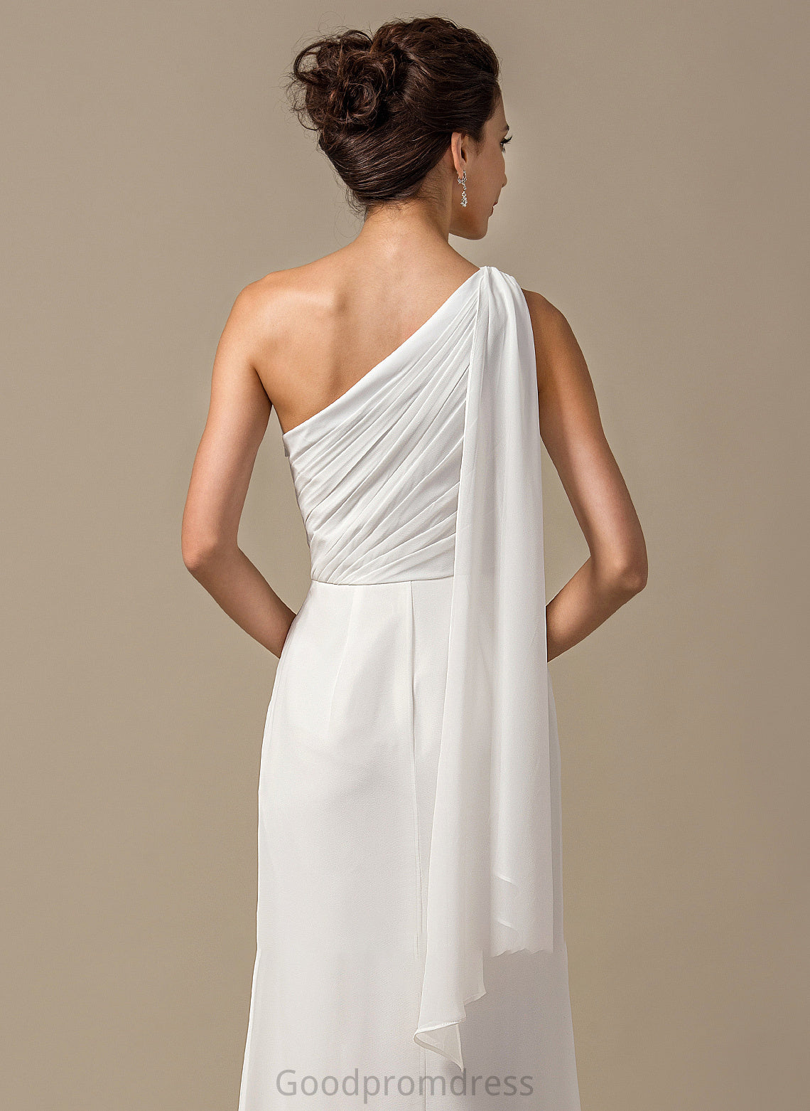 Fabric Floor-Length Neckline Silhouette One-Shoulder Length Embellishment Ruffle Sheath/Column Susan A-Line/Princess Floor Length Bridesmaid Dresses