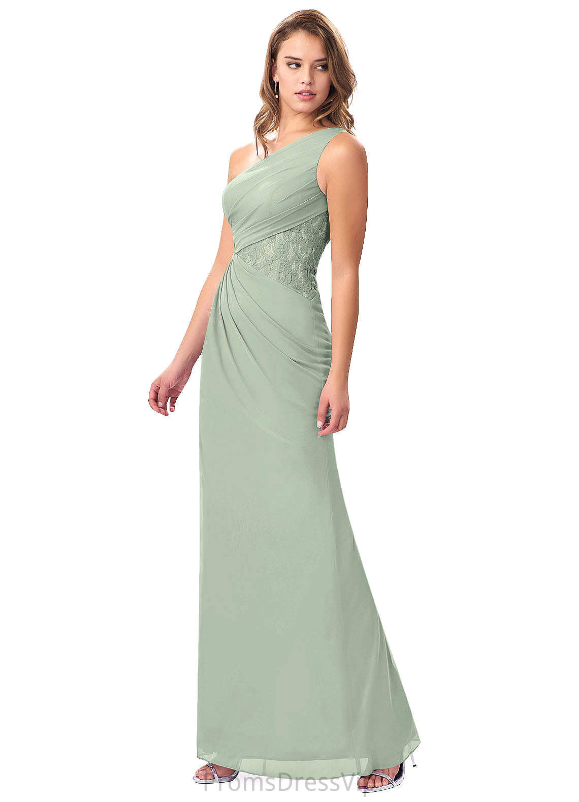 Amaris Natural Waist Sleeveless Floor Length V-Neck A-Line/Princess Bridesmaid Dresses
