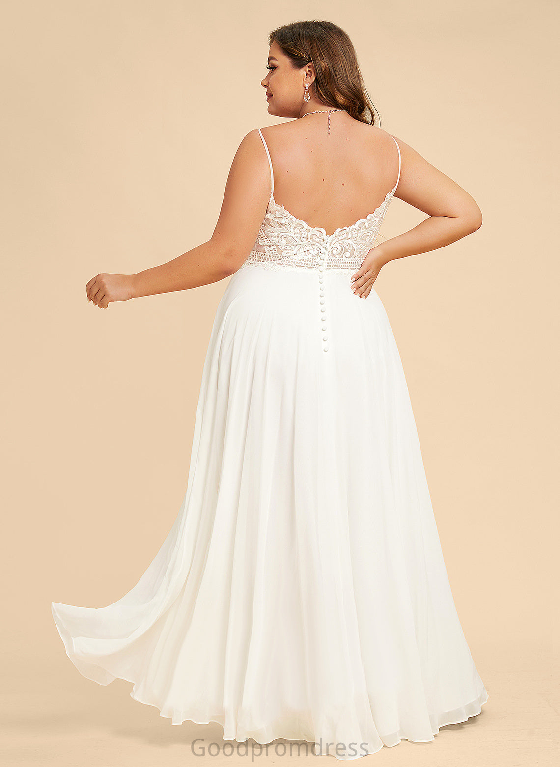 Wedding Dresses Floor-Length Dress Alejandra Chiffon Wedding A-Line V-neck Lace